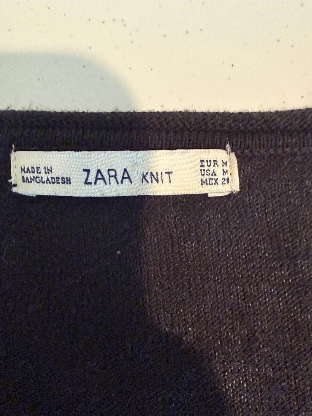 ZARA Black Knit Lightweight Sweater size medium - Picture 4 of 6